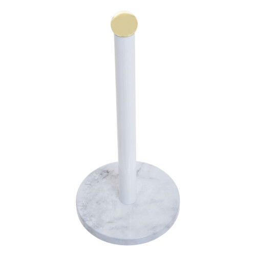 Premier Housewares Practical Design White Marble Effect Kitchen Roll Holder, Stylish Kitchen Roll Holder, One Handed Use Holder 1