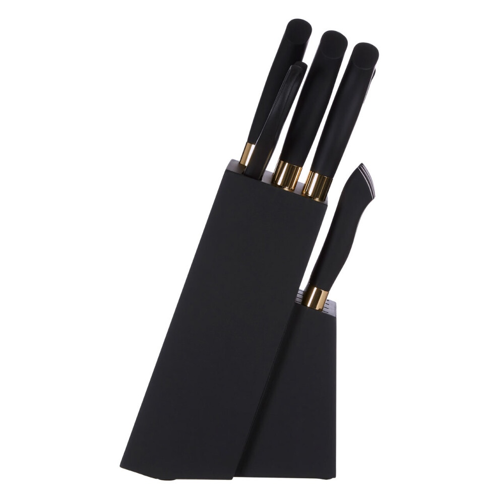 Premier Housewares 11 Pc Fringed Knife / Scissor Set Gold