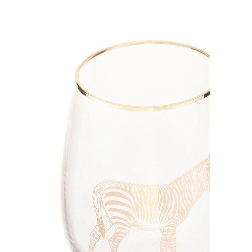 Premier Housewares Premier Housewares Zebra Stemless Wine Glass 2