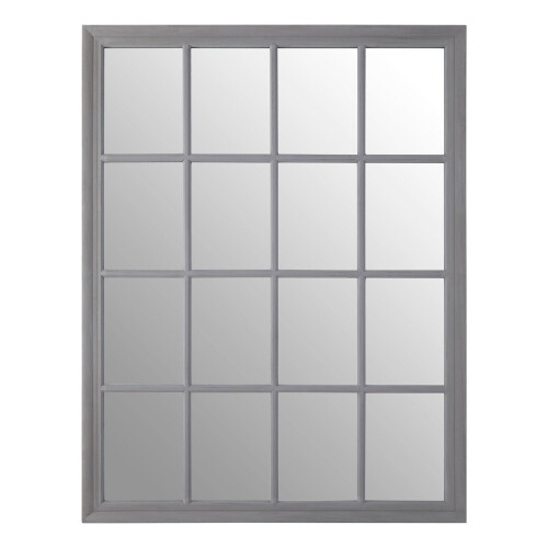 Premier Housewares Premier Housewares Grey Flat Wood Wall Mirror