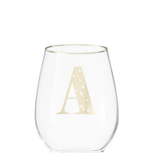 Premier Housewares Letter A Stemless Wine Glass