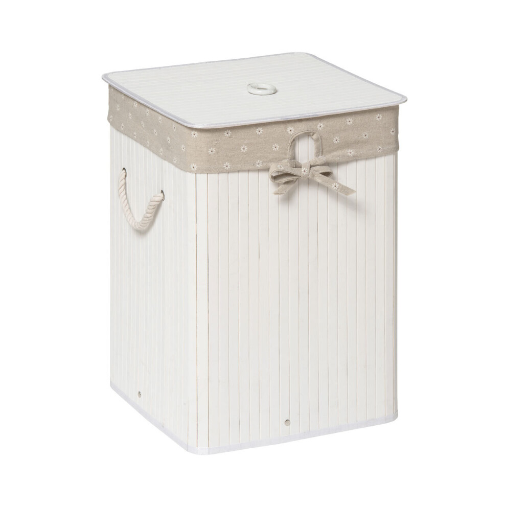 Premier Housewares Kankyo White Square Laundry Hamper