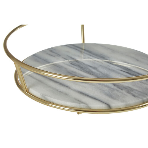 Premier Housewares Premier Housewares White Marble / Brass Finish Fruit Basket 2