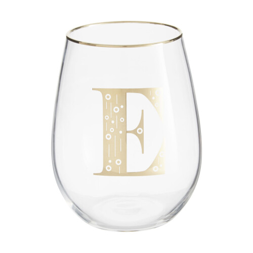Premier Housewares Premier Housewares Letter E Stemless Wine Glass 1