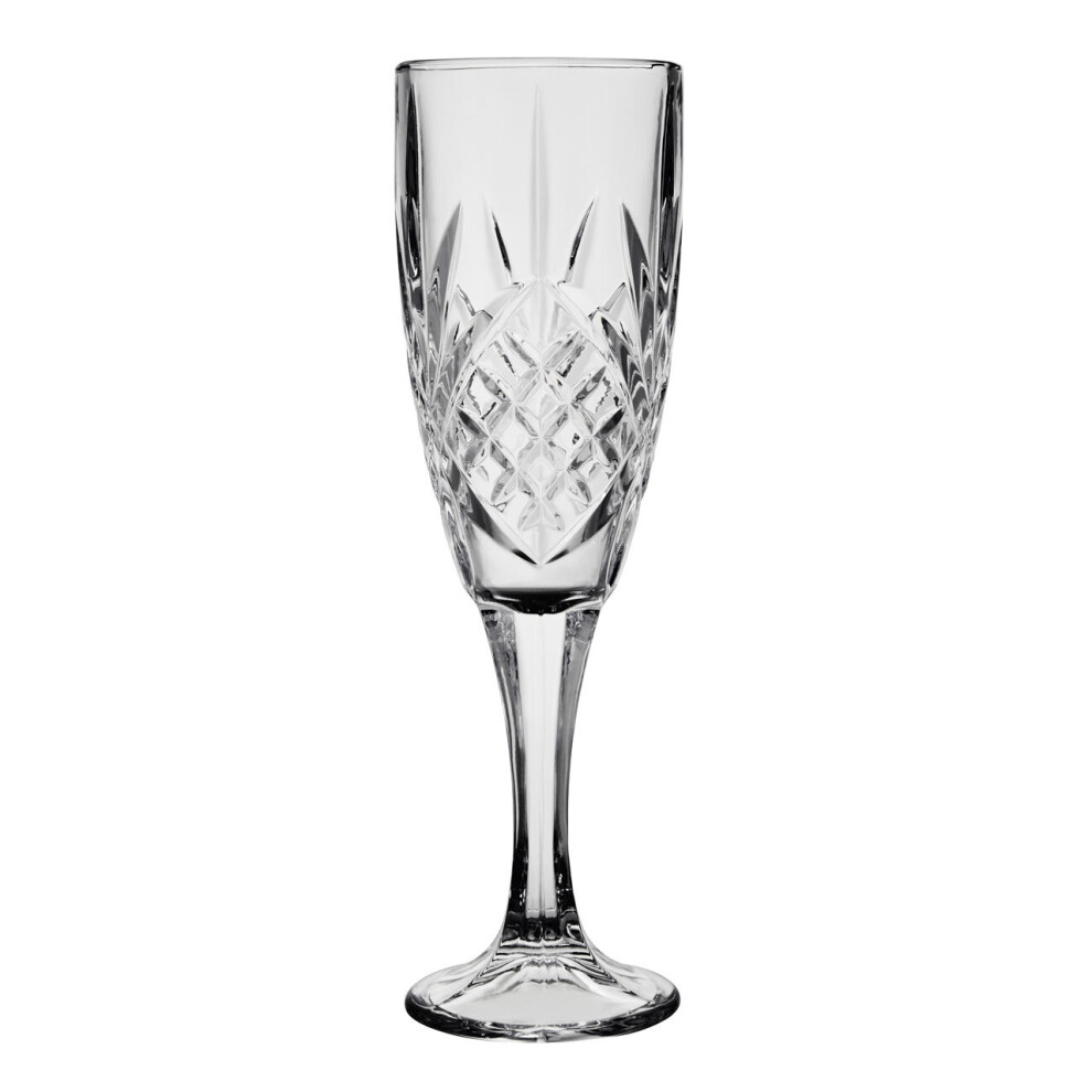 Premier Housewares Set Of Four Beaufort Crystal Champagne Flutes