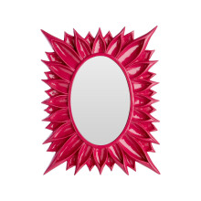 Premier Housewares Raspberry 4x6 Floral Photo Frame - Abstract Floral Design, Protective Glass Front, Portrait or Landscape, 2300812