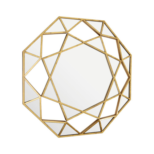 Premier Housewares Premier Housewares Marcia Gold Octagonal Wall Mirror 1