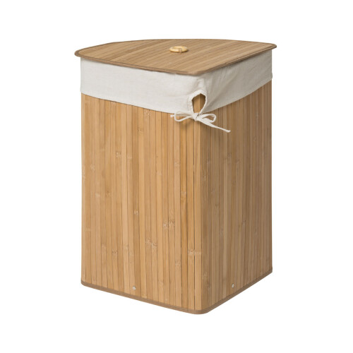 Premier Housewares Premier Housewares Kankyo Natural Bamboo Corner Laundry Hamper