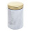 Premier Housewares 5Pc White Marble Effect Storage Set, Kitchen Storage Set, 5 Piece Kitchen Canister Set, Metal Canisters 5