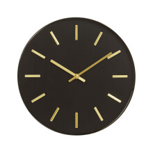 Black And Gold Wall Clock, Stylish Clock For Livingroom Wall, Functional Kitchen Clock, Versatile Big Clock