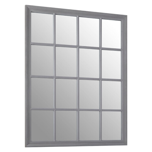 Premier Housewares Premier Housewares Grey Flat Wood Wall Mirror 1