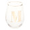 Premier Housewares Premier Housewares Letter M Stemless Wine Glass 2