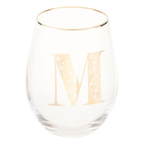 Premier Housewares Premier Housewares Letter M Stemless Wine Glass 1