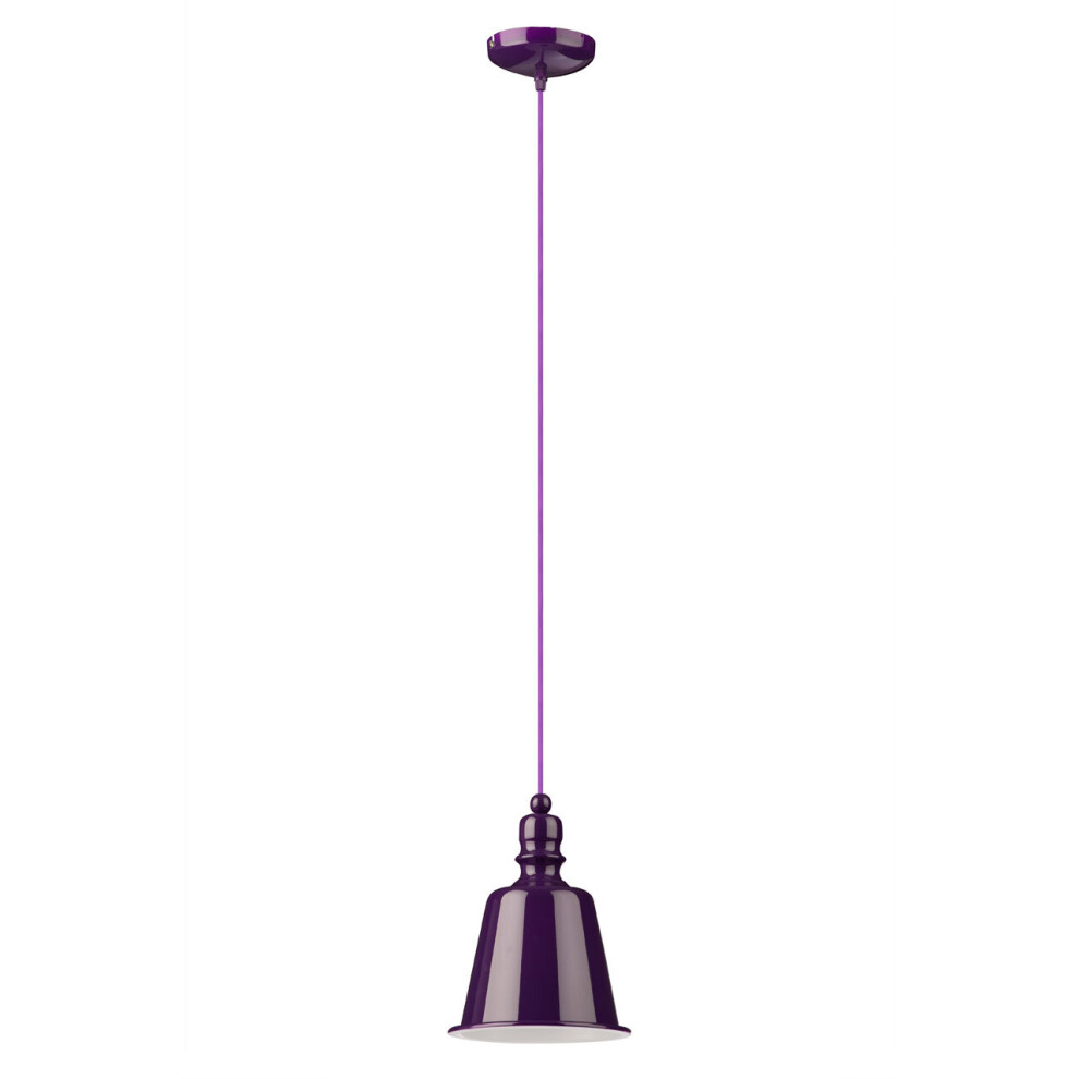 Premier Housewares Purple Pagoda Pendant Light