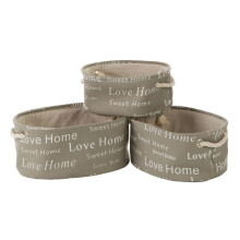 Premier Housewares English Words Oval Storage Hampers - Set of 3