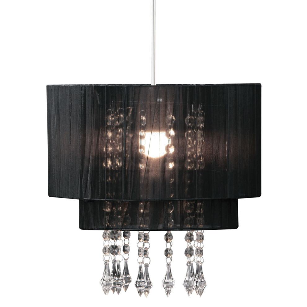 Premier Housewares Black Voile Pendant Shade