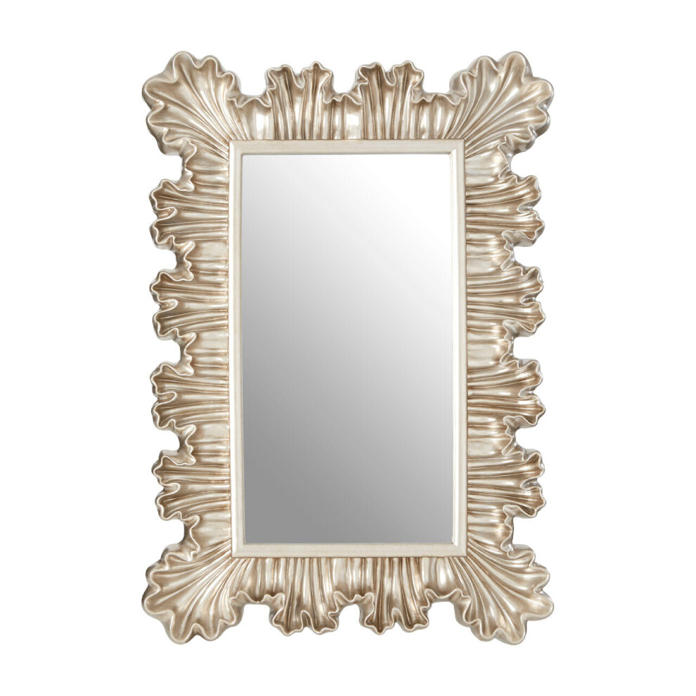 Premier Housewares Champagne Finish Clamshell Design Wall Mirror