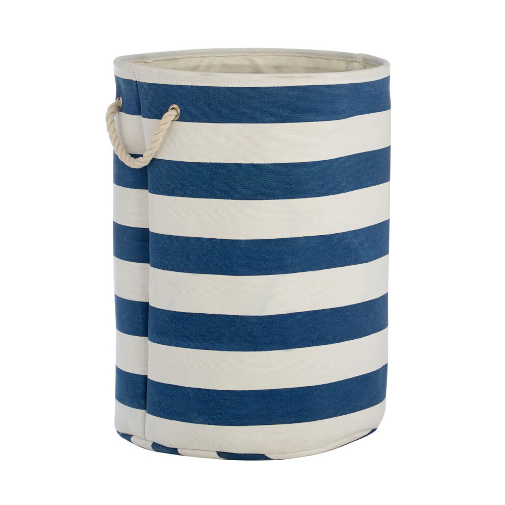 Premier Housewares Nautical Laundry Hamper Blue/White