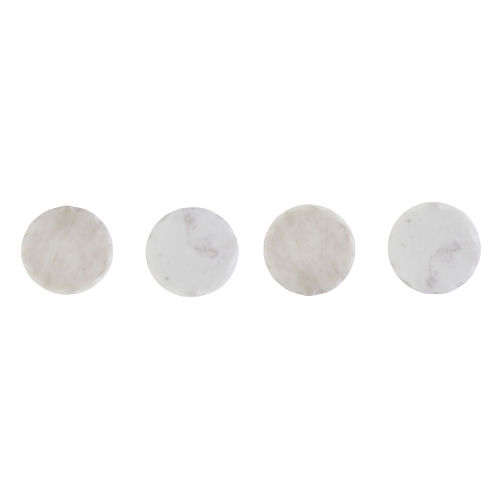 Premier Housewares Set Of Four Marble Rough Edge Coasters White