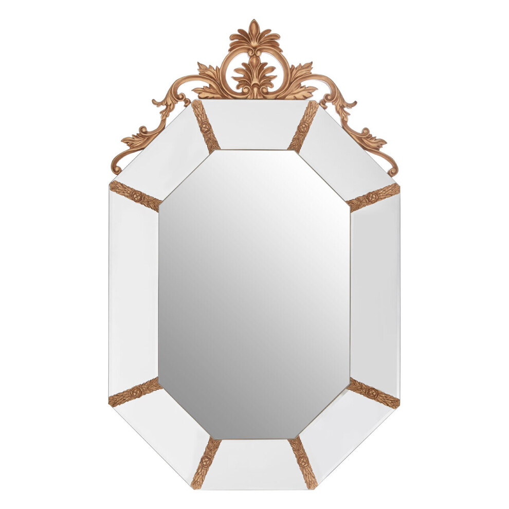 Premier Housewares Wall Mirror with Gold Resin Frame