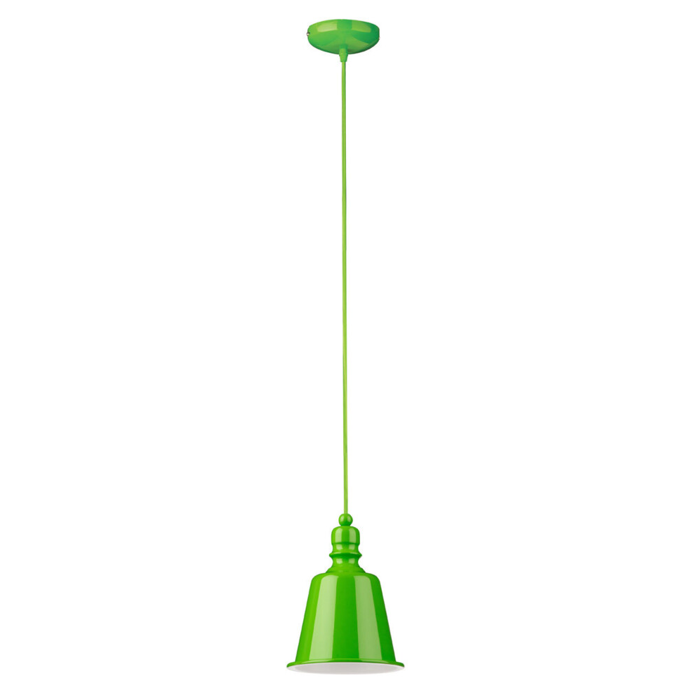 Premier Housewares Lime Pagoda Pendant Green/Light