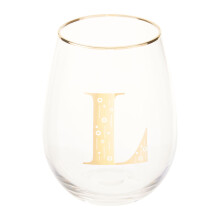 Premier Housewares Letter L Stemless Wine Glass