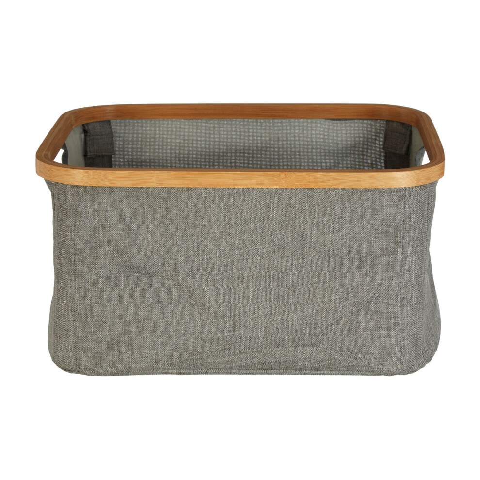 Premier Housewares Carrick Rectangular Storage Basket Grey