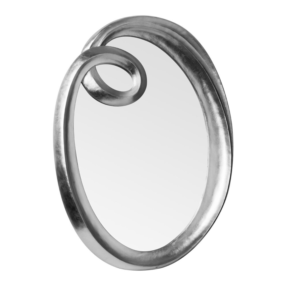 Premier Housewares Swirl Design Silver Wall Mirror