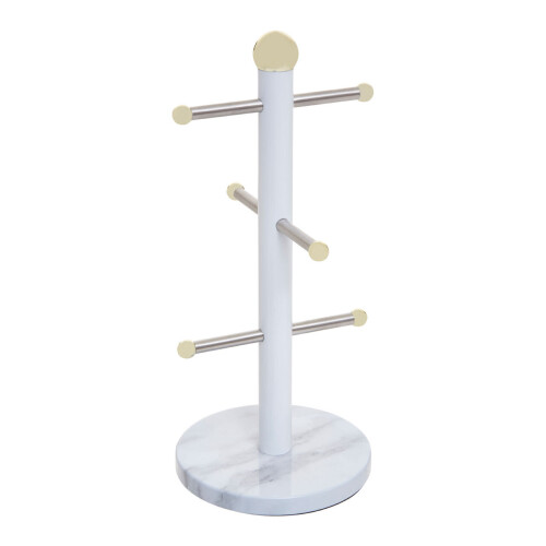 Premier Housewares Stylish Design Six Cup Mug Tree, Efficient Mug Tree Stand, Durable Constructed Coffee Cup Tree Stand 1