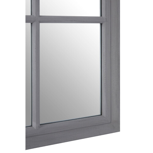 Premier Housewares Premier Housewares Grey Flat Wood Wall Mirror 2