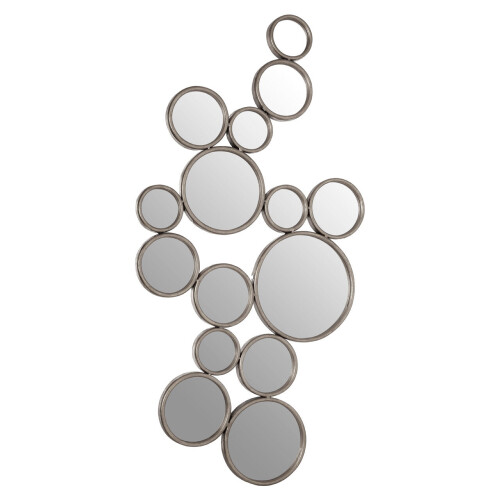 Premier Housewares Premier Housewares Zariah Large Silver Multi Circle Wall Mirror 1