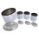 Premier Housewares 4Pc White Marble Effect Storage Set, Kitchen Storage Set, 4 Piece Kitchen Canister Set, Metal Canisters 2