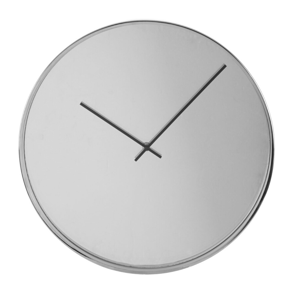 Premier Housewares Bailie Chrome/Mirror Wall Clock