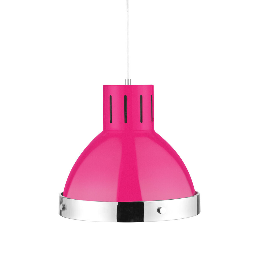 Interiors by Premier Chrome Bell Shaped Pendant Light