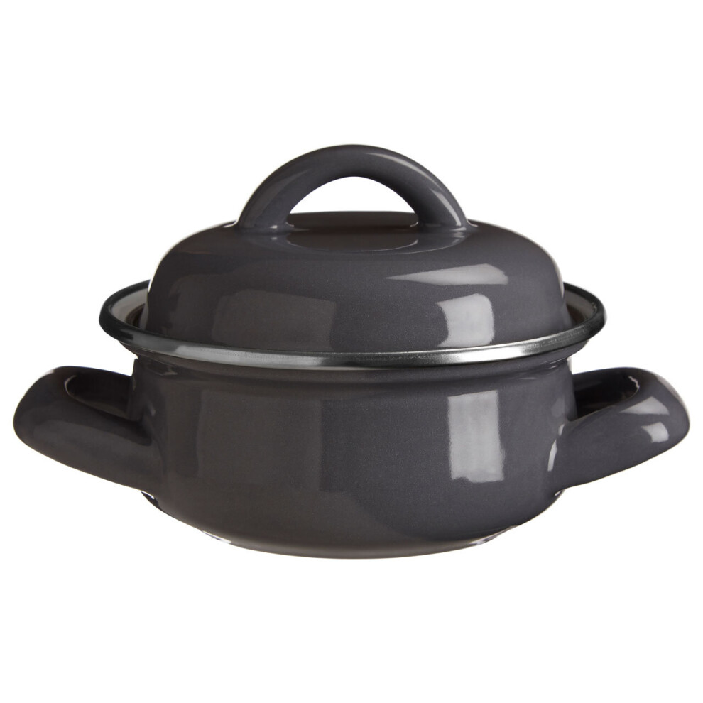 Premier Housewares Porter Enamel Mini Casserole Dish Grey