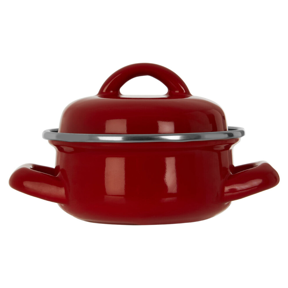 Premier Housewares Porter 10Cm Dia Mini Casserole Dish Red