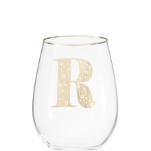 Premier Housewares Letter R Stemless Wine Glass