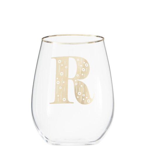 Premier Housewares Premier Housewares Letter R Stemless Wine Glass