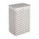 Premier Housewares Premier Housewares Kankyo White and Grey Chevron Laundry Hamper 1