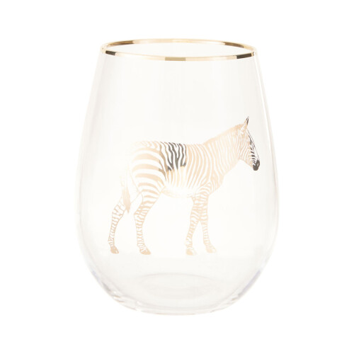 Premier Housewares Premier Housewares Zebra Stemless Wine Glass