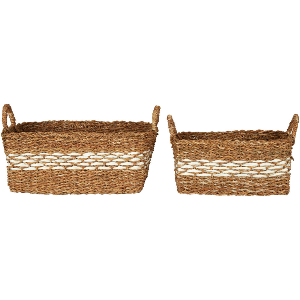 Lidi Set of Two Rectangular Seagrass Baskets