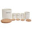 Premier Housewares 5Pc Cream Kitchen Storage Set, Kitchen Storage Set, 5 Piece Kitchen Canister Set, Stainless Steel Canisters 4