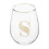 Premier Housewares Premier Housewares Letter S Stemless Wine Glass 2