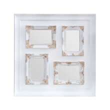 Premier Housewares Vintage Style White & Gold 4 Photo Frame