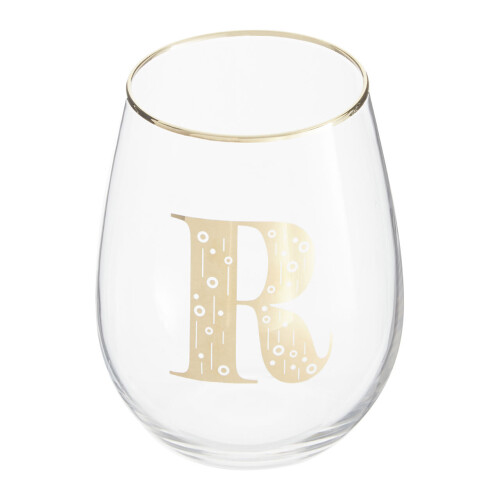Premier Housewares Premier Housewares Letter R Stemless Wine Glass 1