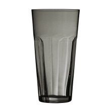Grey Glass Tumbler, Highball Glass Tumbler, Vintage Drinking Glass, Retro Drinking Glass, Grey Tumbler