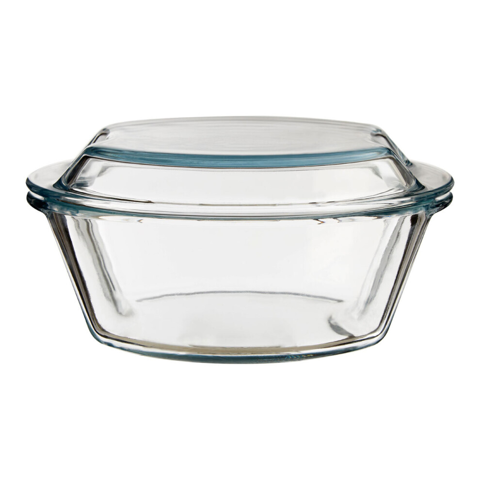 Premier Housewares Large Round Glass Casserole Dish