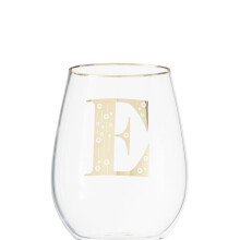 Premier Housewares Letter E Stemless Wine Glass