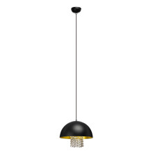 Premier Housewares Black Metal with Crystals Pendant Light