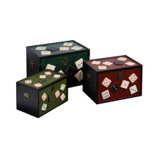 Set of 3 Dice Design Wooden Storage Trunks, Set of Three Modern Storage Trunks, Big Trunk For Storage